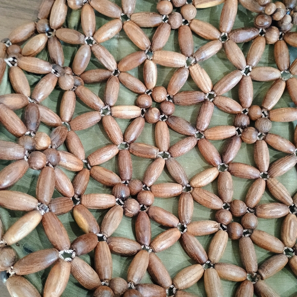 Handcrafted Wooden Beaded Hand Bag - Picture 2 of 6